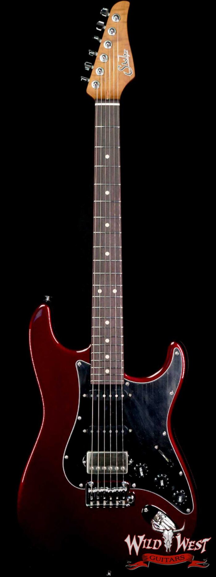 Suhr 2020 Limited Edition Classic S HSS Metallic Brandywine Roasted Flame Neck with Indian Rosewood Board - Image 1