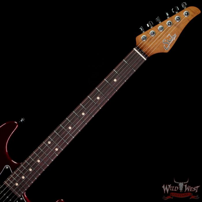 Suhr 2020 Limited Edition Classic S HSS Metallic Brandywine Roasted Flame Neck with Indian Rosewood Board - Image 3