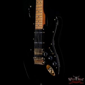 Suhr Mateus Asato Signature Series Guitar Classic S HSS 3A Roasted Birdseye Maple Black Gloss - Image 2