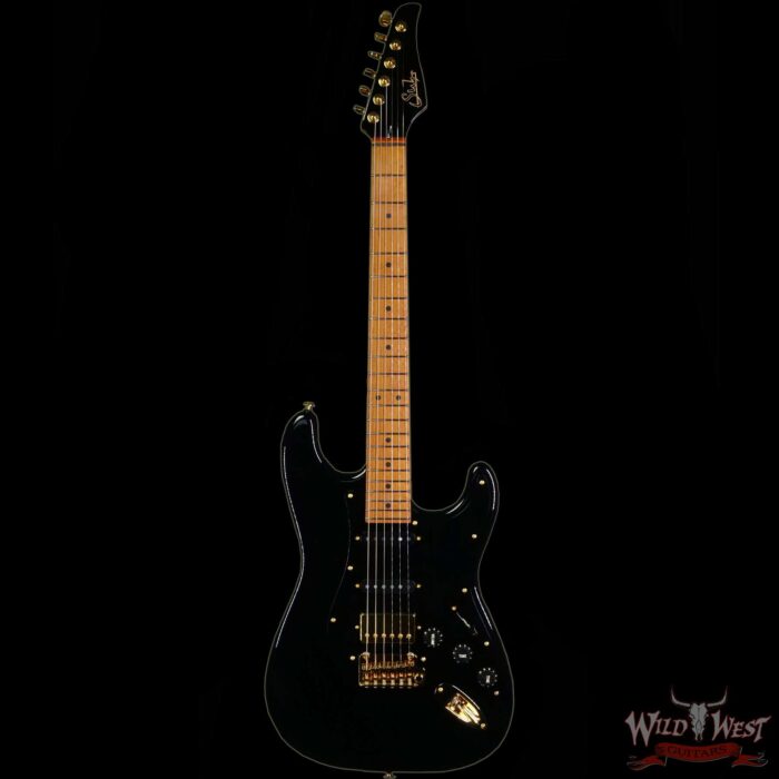 Suhr Mateus Asato Signature Series Guitar Classic S HSS 3A Roasted Birdseye Maple Black Gloss - Image 8
