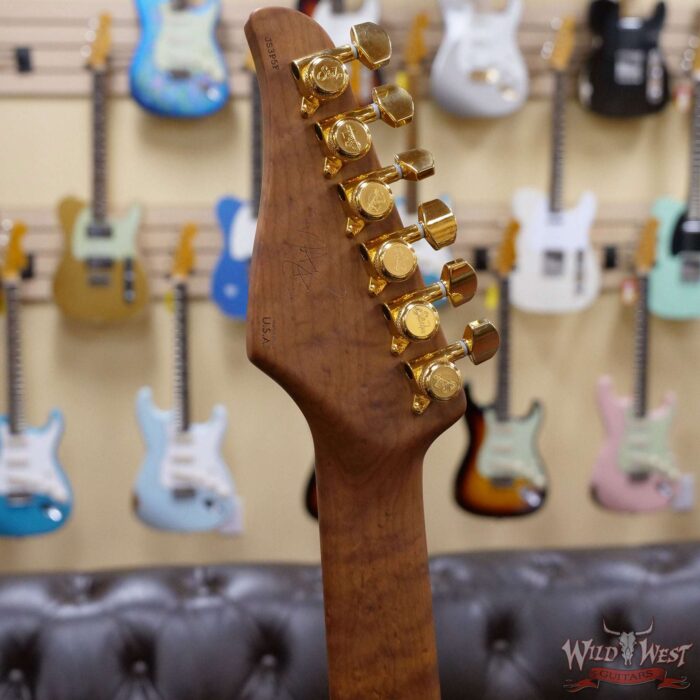Suhr Mateus Asato Signature Series Guitar Classic S HSS 3A Roasted Birdseye Maple Black Gloss - Image 10