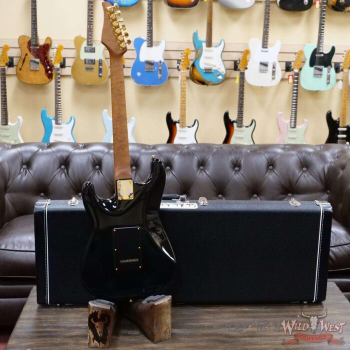 Suhr Mateus Asato Signature Series Guitar Classic S HSS 3A Roasted Birdseye Maple Black Gloss - Image 9