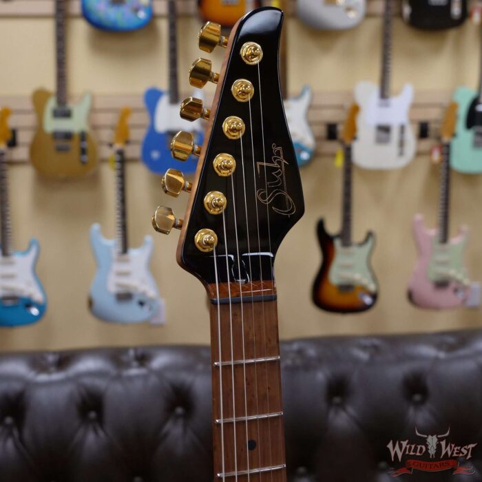 Suhr Mateus Asato Signature Series Guitar Classic S HSS 3A Roasted Birdseye Maple Black Gloss - Image 7