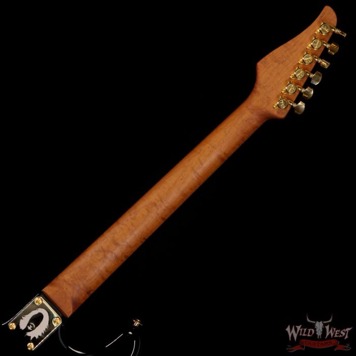 Suhr Mateus Asato Signature Series Guitar Classic S HSS 3A Roasted Birdseye Maple Black Gloss - Image 5