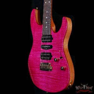 Suhr Custom Modern HSH Flame Maple Top Genuine Mahogany Body & Neck Indian Rosewood Fingerboard Magenta Pink 7.40 LBS - Image 2
