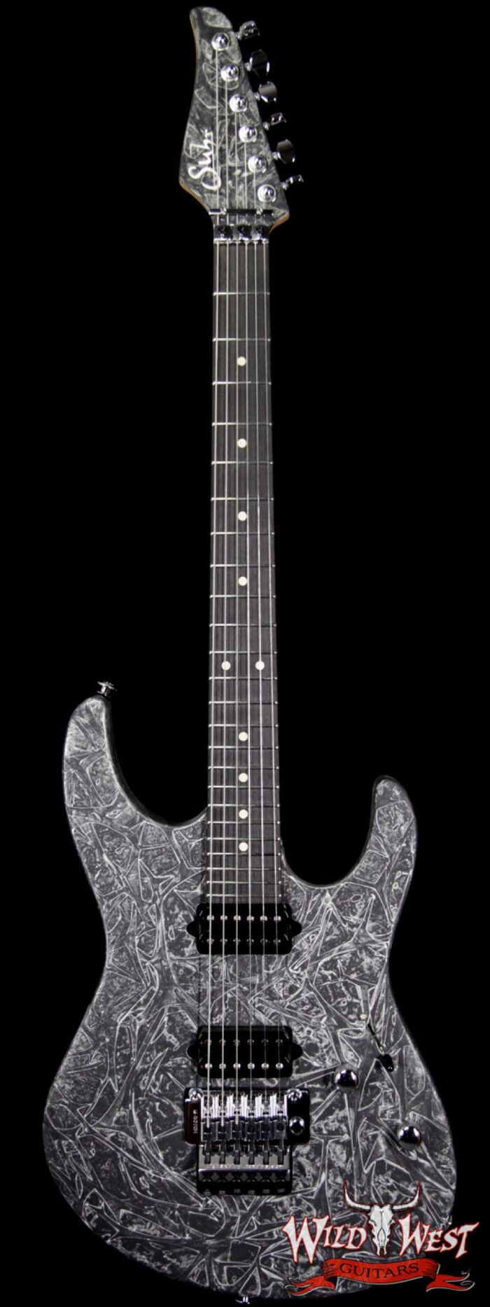 Suhr Modern Alder HH Floyd Ebony Fretboard Reverse Head Charcoal Web - Image 1