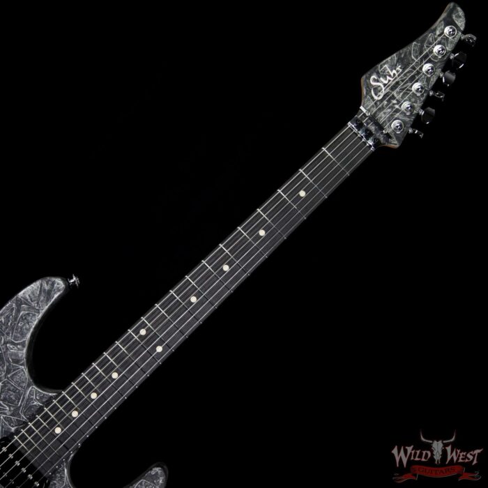 Suhr Modern Alder HH Floyd Ebony Fretboard Reverse Head Charcoal Web - Image 9