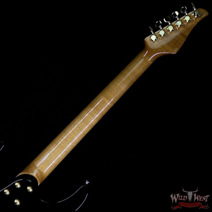 Suhr Modern HSH Floyd Hand Selected Flame Top Roasted Maple Neck Reverse Head Raspberry Burst (Custom Color) - Image 11