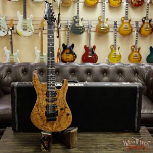 Suhr Modern HSH Floyd Hand Selected Spalted Maple Top Roasted Maple Neck Ebony Board Reverse Head Natural - Image 10