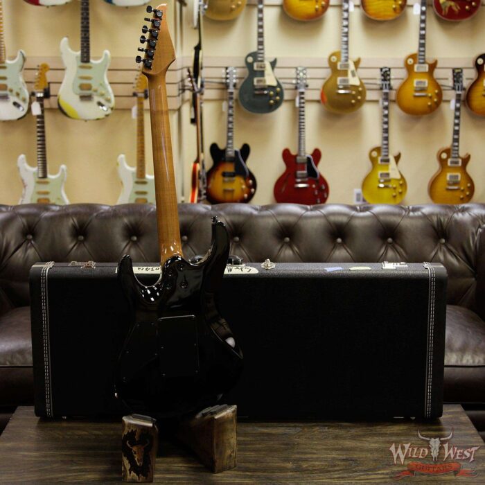 Suhr Modern HSH Floyd Hand Selected Spalted Maple Top Roasted Maple Neck Ebony Board Reverse Head Natural - Image 12