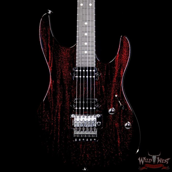 Suhr Modern Alder HH Floyd Ebony Fretboard Red Sparkle Drip - Image 3