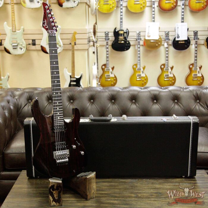 Suhr Modern Alder HH Floyd Ebony Fretboard Red Sparkle Drip - Image 12