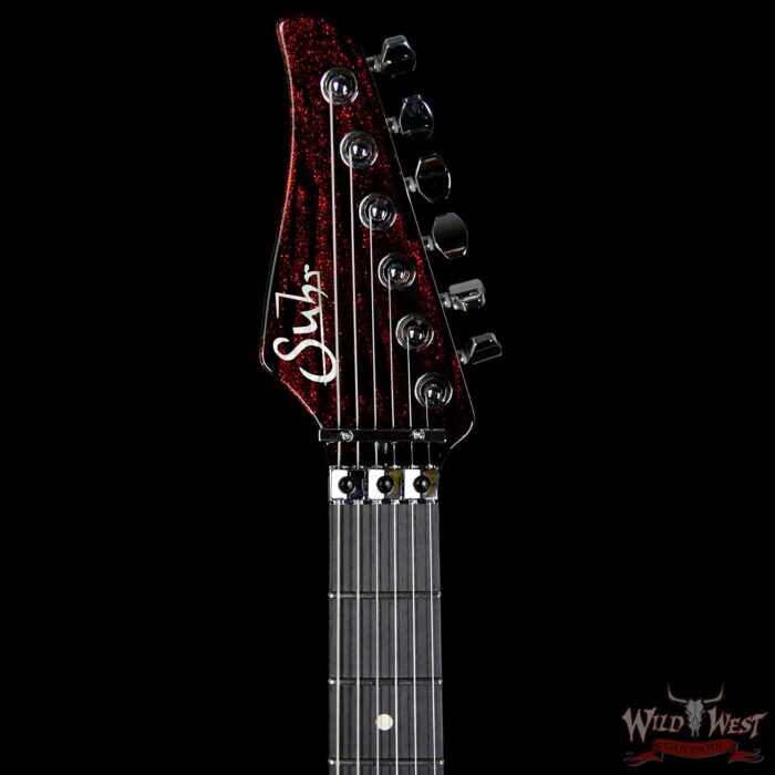 Suhr Modern Alder HH Floyd Ebony Fretboard Red Sparkle Drip - Image 8