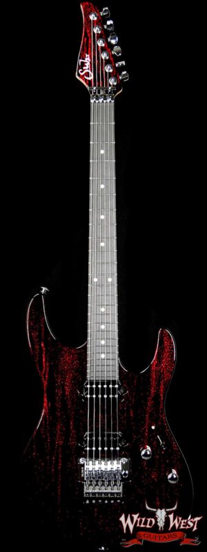 Suhr Modern Alder HH Floyd Ebony Fretboard Red Sparkle Drip