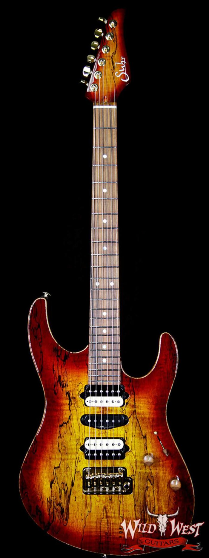 Suhr Modern Spalted Maple Top Pau Ferro Fretboard Aged Cherry Burst - Image 1