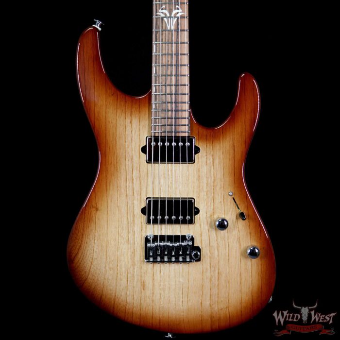Suhr Modern Swamp Ash HH Pau Ferro Neck with Macassar Ebony Fretboard Natural Burst - Image 3