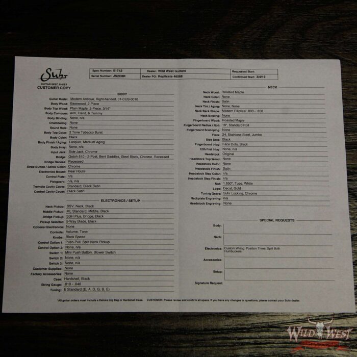 Suhr Modern Antique HSH Medium Blower Switch Aged Roasted Quarter-sawn Maple Neck 2 Tone Tobacco Burst - Image 13