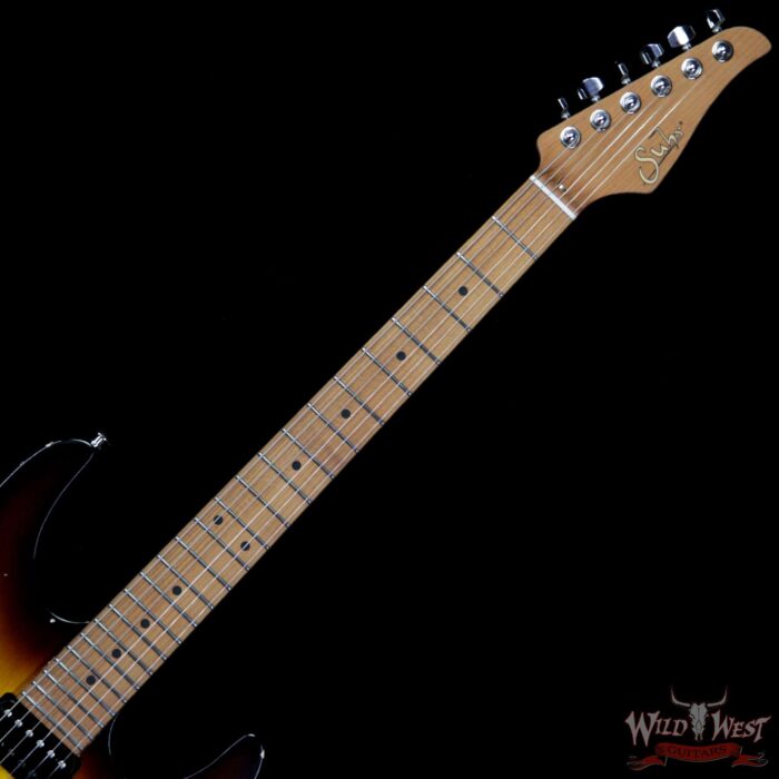 Suhr Modern Antique HSH Medium Blower Switch Aged Roasted Quarter-sawn Maple Neck 2 Tone Tobacco Burst - Image 5