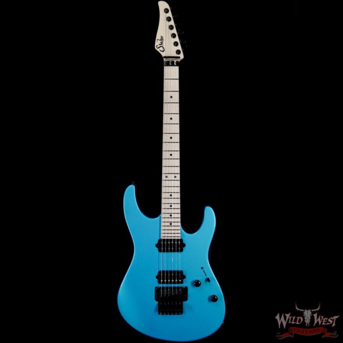Suhr Custom Modern HH Gotoh Floyd Revers Headstock Maple Neck Blue Chill - Image 4