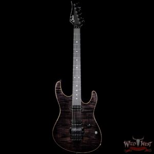 Suhr Modern HH Flame Maple Top Swamp Ash Body Ebony Fretboard Gotoh Floyd Bridge Trans Black - Image 4