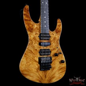 Suhr Modern HSH Floyd Hand Selected Burl Maple Top Roasted Maple Neck Ebony Fingerboard Reverse Head Natural - Image 4