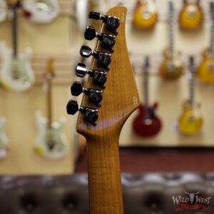 Suhr Modern HSH Floyd Hand Selected Burl Maple Top Roasted Maple Neck Ebony Fingerboard Reverse Head Natural - Image 12