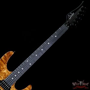 Suhr Modern HSH Floyd Hand Selected Burl Maple Top Roasted Maple Neck Ebony Fingerboard Reverse Head Natural - Image 6