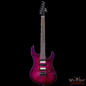 Suhr Custom Modern Set Neck HSH Flame Top Mahogany Neck Indian Rosewood Board Rasberry Burst (Custom Color) Blower Switch - Image 4