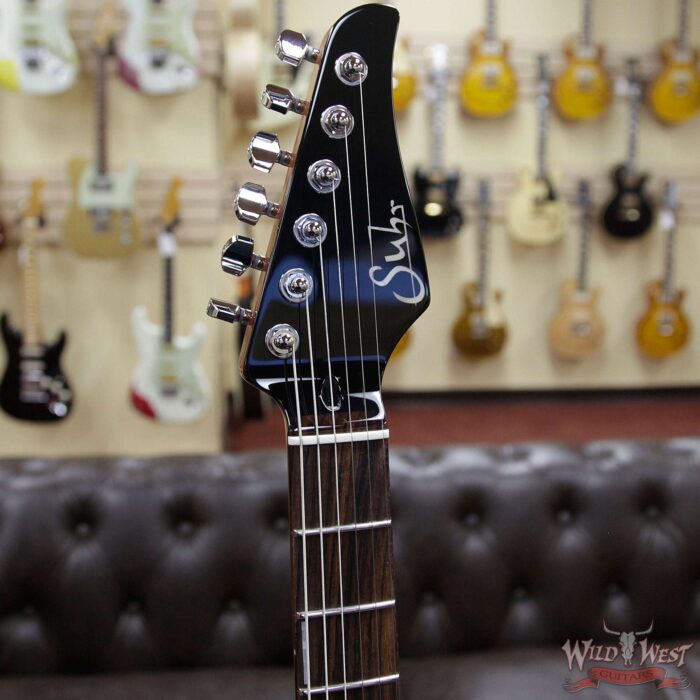 Suhr Custom Modern Set Neck HSH Flame Top Mahogany Neck Indian Rosewood Board Rasberry Burst (Custom Color) Blower Switch - Image 8