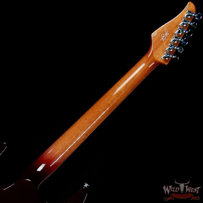 Suhr Custom Modern Set Neck HSH Flame Top Mahogany Neck Indian Rosewood Board Rasberry Burst (Custom Color) Blower Switch - Image 6