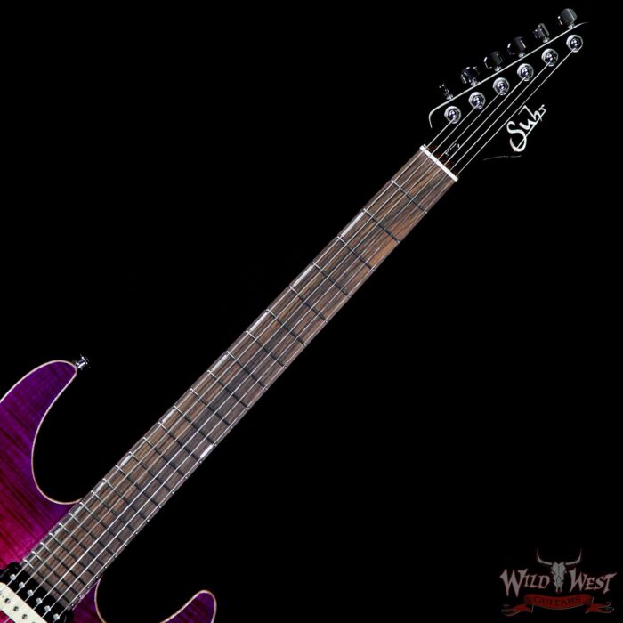 Suhr Custom Modern Set Neck HSH Flame Top Mahogany Neck Indian Rosewood Board Rasberry Burst (Custom Color) Blower Switch - Image 5