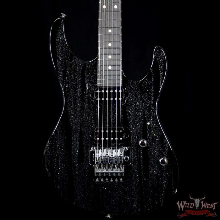 Suhr Modern Alder HH Floyd Ebony Fretboard Silver Sparkle Drip - Image 3
