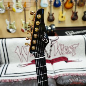 Suhr Custom Modern HSH Flame Maple Top Genuine Mahogany Body & Neck Indian Rosewood Fingerboard Magenta Pink 7.95 LBS - Image 7
