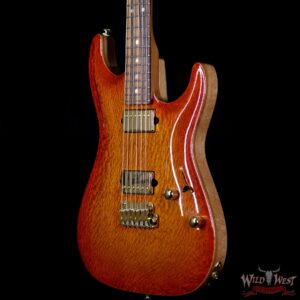 Suhr Select Custom Standard Arch Top HH 1-Piece Lacewood Top Cedar Body Cherry Burst - Image 2