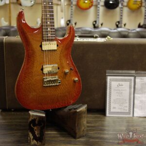 Suhr Select Custom Standard Arch Top HH 1-Piece Lacewood Top Cedar Body Cherry Burst - Image 10