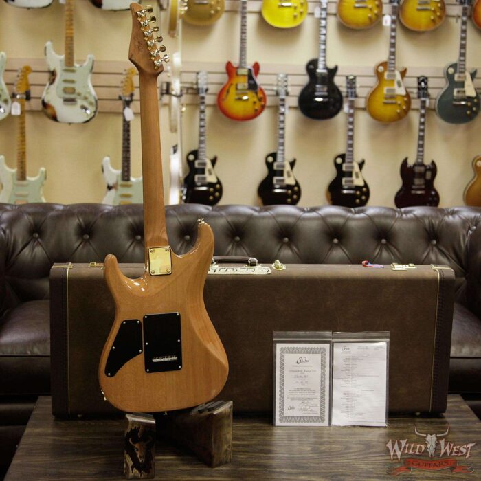 Suhr Select Custom Standard Arch Top HH 1-Piece Lacewood Top Cedar Body Cherry Burst - Image 11