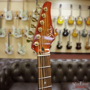 Suhr Select Custom Standard Arch Top HH 1-Piece Lacewood Top Cedar Body Cherry Burst - Image 9