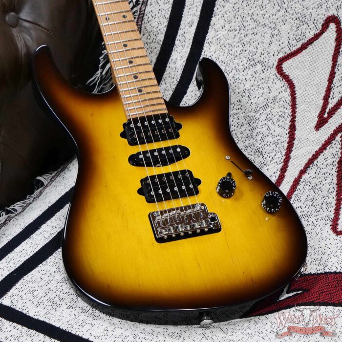 Suhr Custom Modern Antique HSH Rear Rout Roasted Maple Neck Light Aged 2 Tone Tobacco Burst 7.30 lbs - Image 8