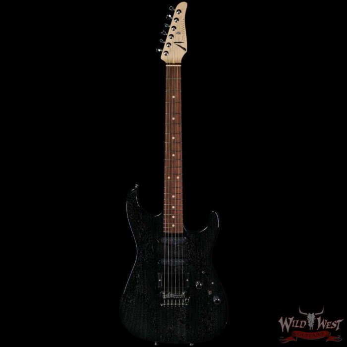 2020 Tom Anderson Am Pro HSS Maple Neck Rosewood Fingerboard Black w/ White Dog Hair - Image 3