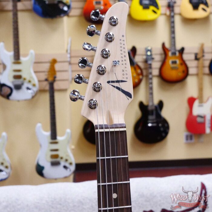 2020 Tom Anderson Am Pro HSS Maple Neck Rosewood Fingerboard Black w/ White Dog Hair - Image 7