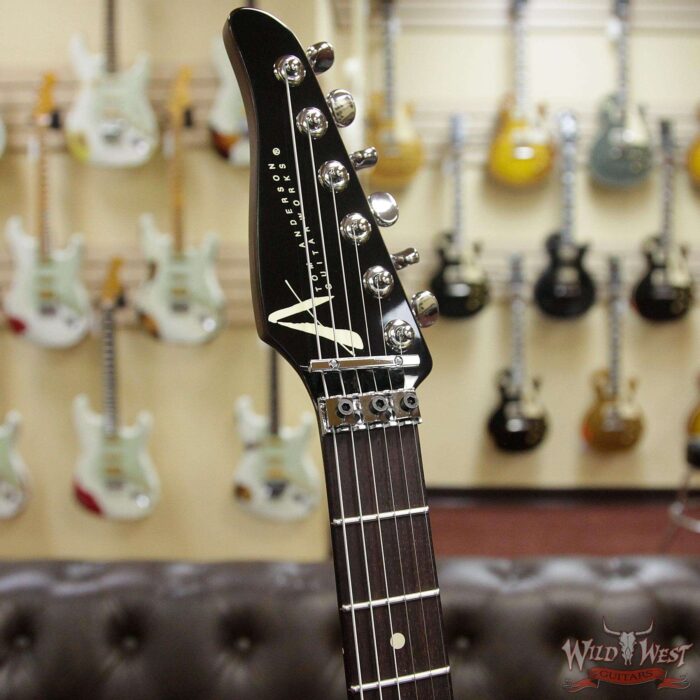 Tom Anderson Angel HSH Schaller Flame Top Chocolate Maple Neck Rosewood Board Natural Black to T-Red Burst with Binding - Image 7