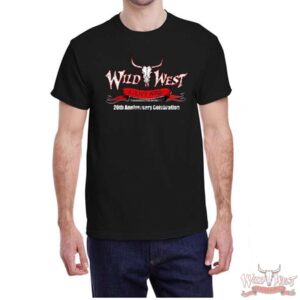 Wild West Guitars 20th Anniversary T-Shirt Tee Black/Gray - Image 2