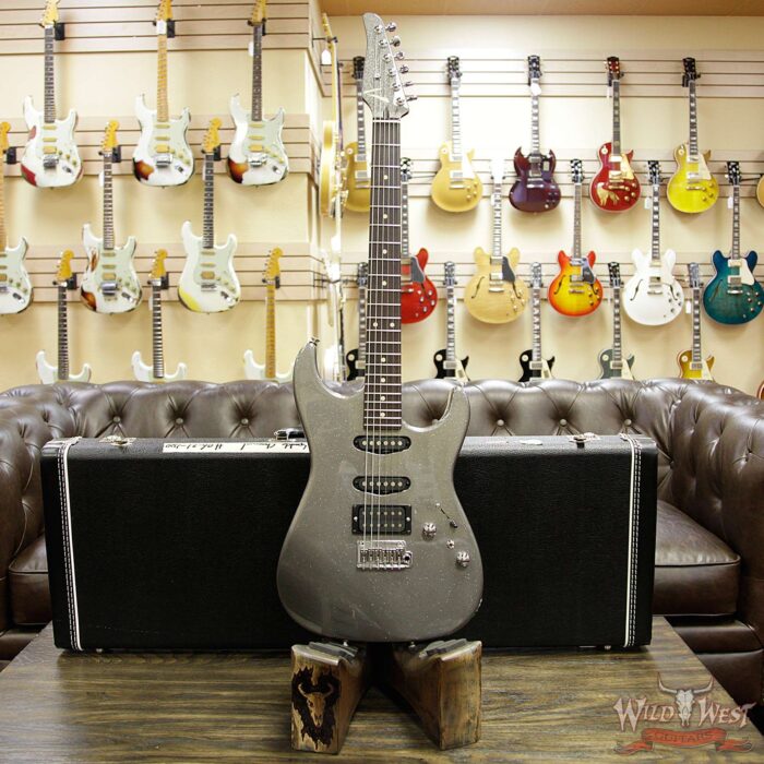Tom Anderson Pro Am Chocolate Maple Neck Rosewood Fingerboard with VA Booster Reverse Head Sparkle Charcoal - Image 11