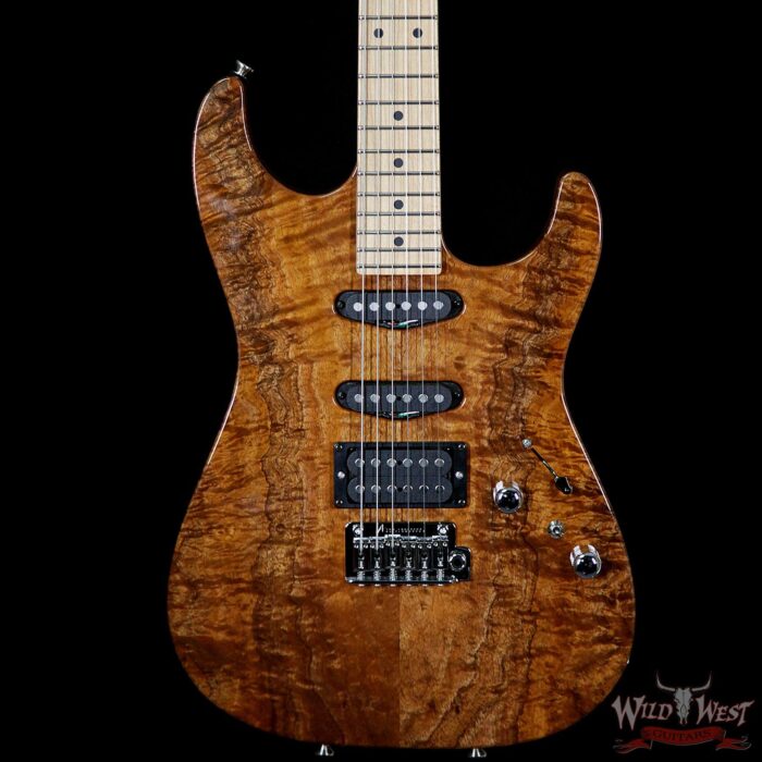 Tom Anderson Drop Top HSS Private Reserve Koa Top Mahogany Body Carmel Maple Neck Natural - Image 3