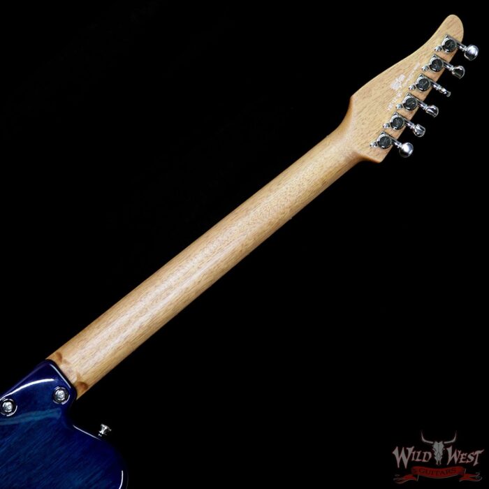 Tom Anderson Cobra HH Quilt Maple Top Rosewood Fretboard Bora To Transparent Blue Burst with Binding - Image 12