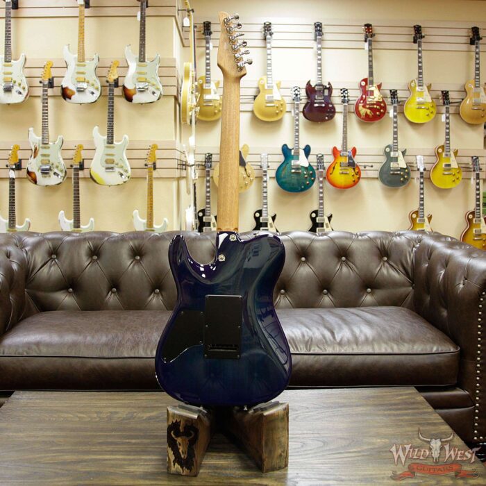 Tom Anderson Cobra HH Quilt Maple Top Rosewood Fretboard Bora To Transparent Blue Burst with Binding - Image 15