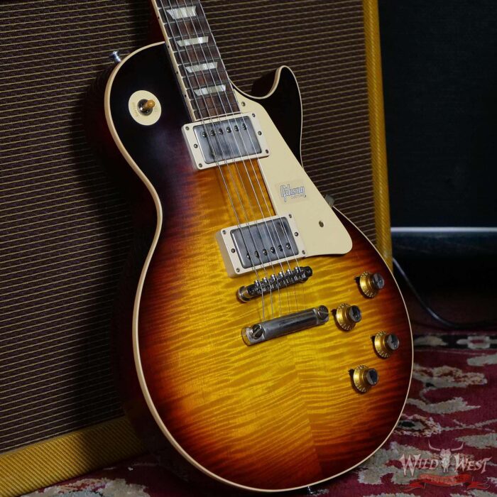 2020 NAMM Gibson Custom Shop 60th Anniversary 1960 Les Paul Standard VOS Washed Bourbon Burst 8.45 lbs - Image 9