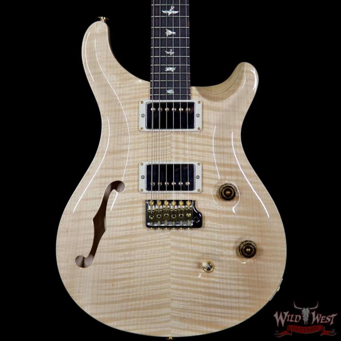 PRS Wood Library 10 Top Custom 24 Semi Hollow Flame Maple Top & Neck Brazilian Rosewood Natural - Image 3