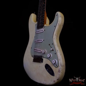 Fender Custom Shop Ron Jessurun Apprentice Built Modernized 1960 Stratocaster Relic Super Aged Olympic White 7.45 lbs - Image 2