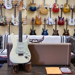 Fender Custom Shop Ron Jessurun Apprentice Built Modernized 1960 Stratocaster Relic Super Aged Olympic White 7.45 lbs - Image 13